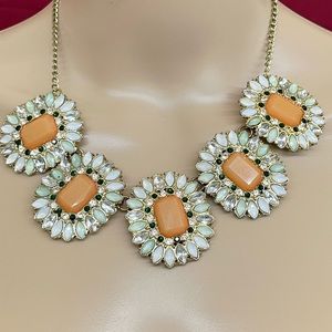 Jeweled Statement adjustable  collar necklace
